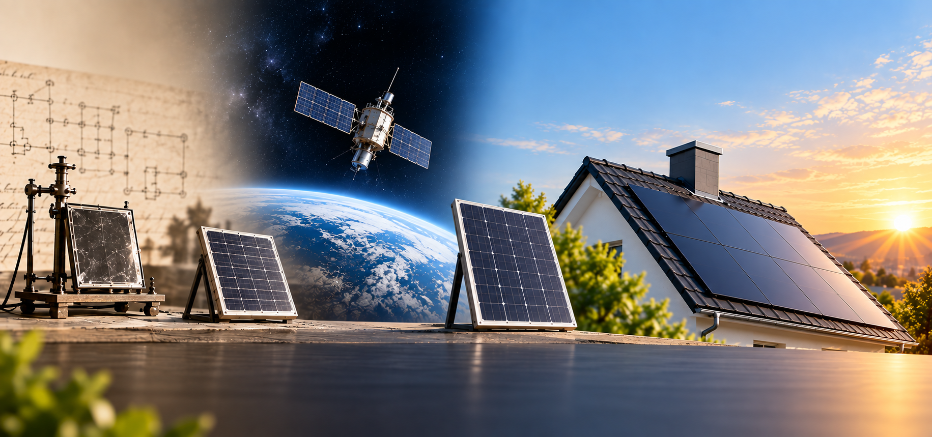Solarmodule im Laufe der Geschichte