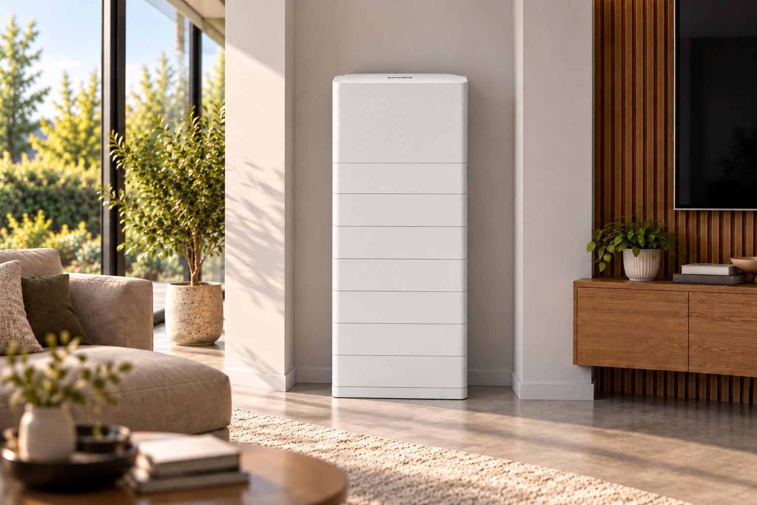 FOX ESS Power Cube in einem modernen Wohnraum