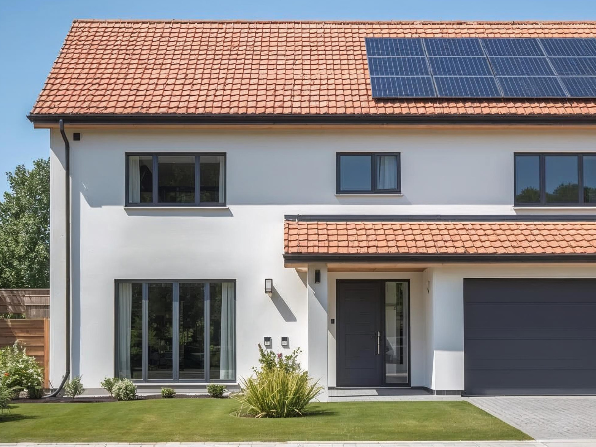 Photovoltaikanlage auf einem Ziegeldach