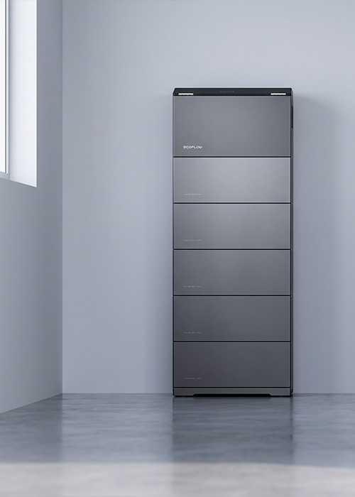 EcoFlow OCEAN 2 Stromspeicher als Batterieturm in einem hellen Raum